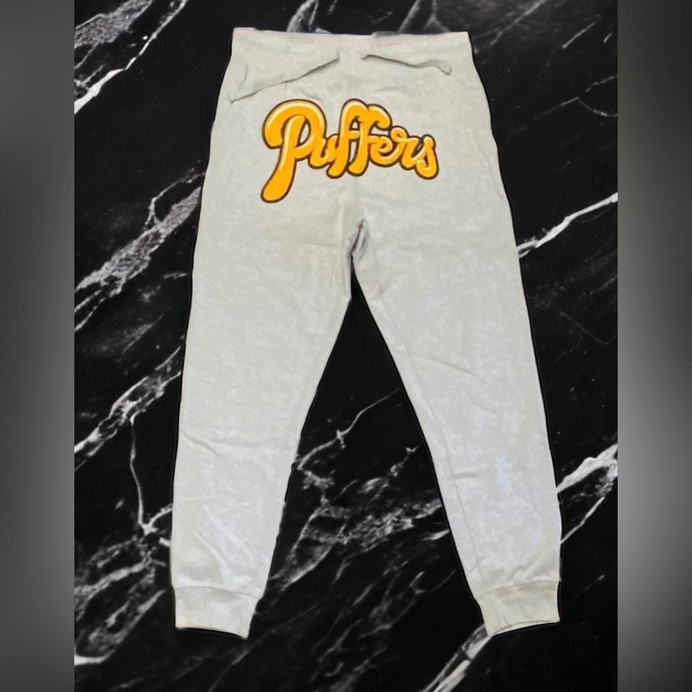 NEW Capn On Melrose Puffers Gray Sweatpants Joggers Mens Sz XL